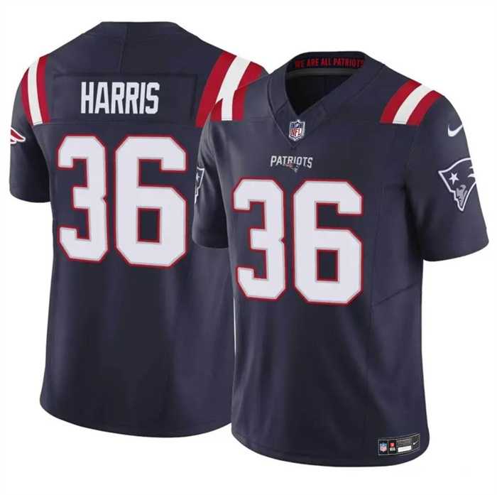 Men & Women & Youth New England Patriots #36 Kevin Harris Navy 2023 F.U.S.E. Vapor Limited Stitched Jersey